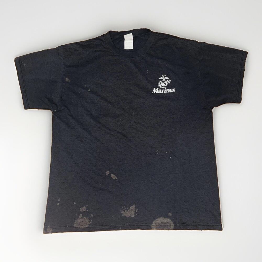 Vintage U.S. Marines paper-thin T-shirt Black XL 23x27